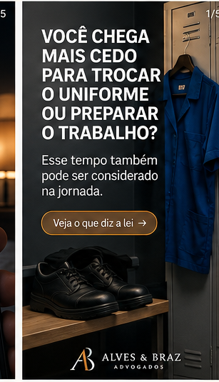 Uniforme e equipamentos de trabalho representando o tempo de preparação antes do início da jornada.