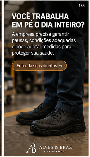 Trabalhador em pé representando ergonomia, saúde ocupacional e NR-17.