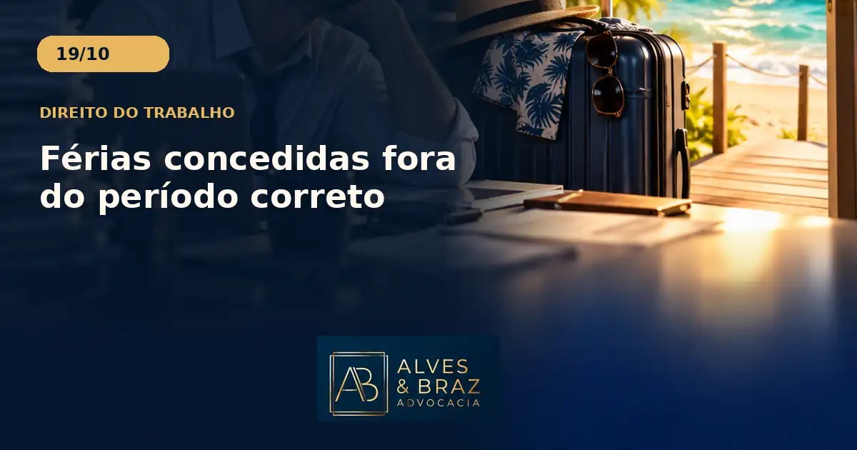 Capa do artigo: Férias concedidas fora do período correto