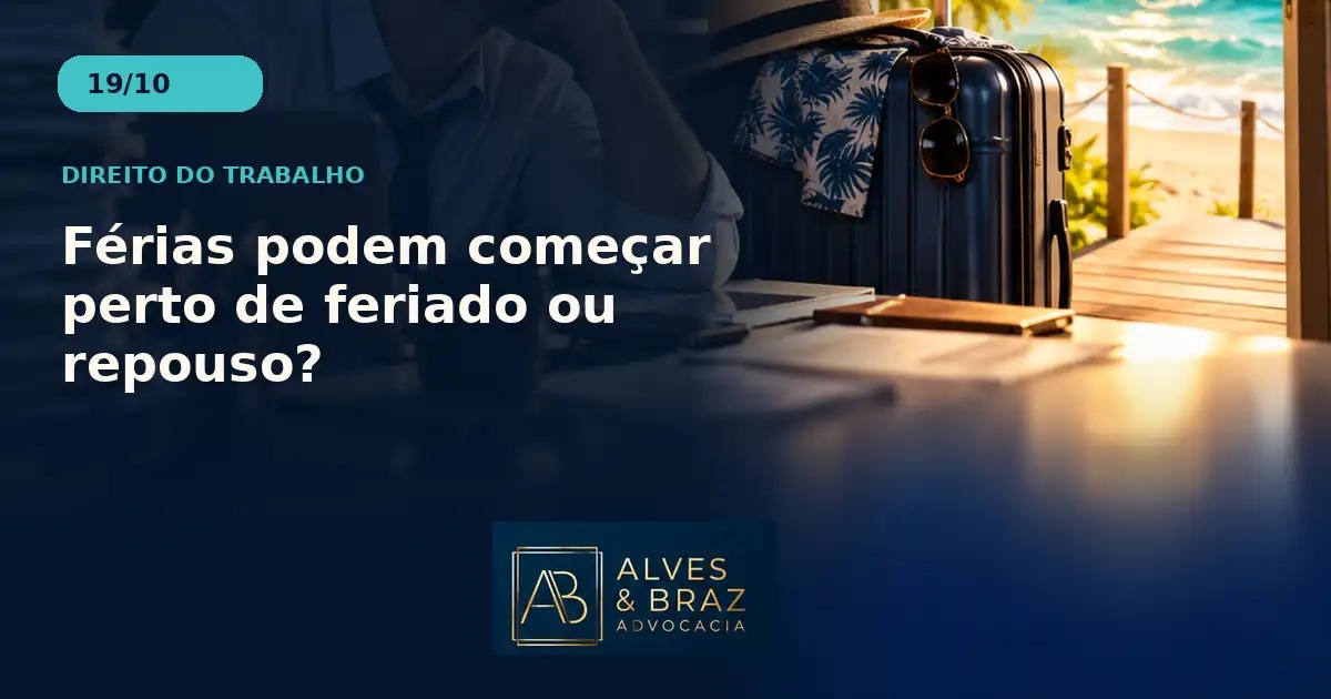 Capa do artigo: Férias podem começar perto de feriado ou repouso?